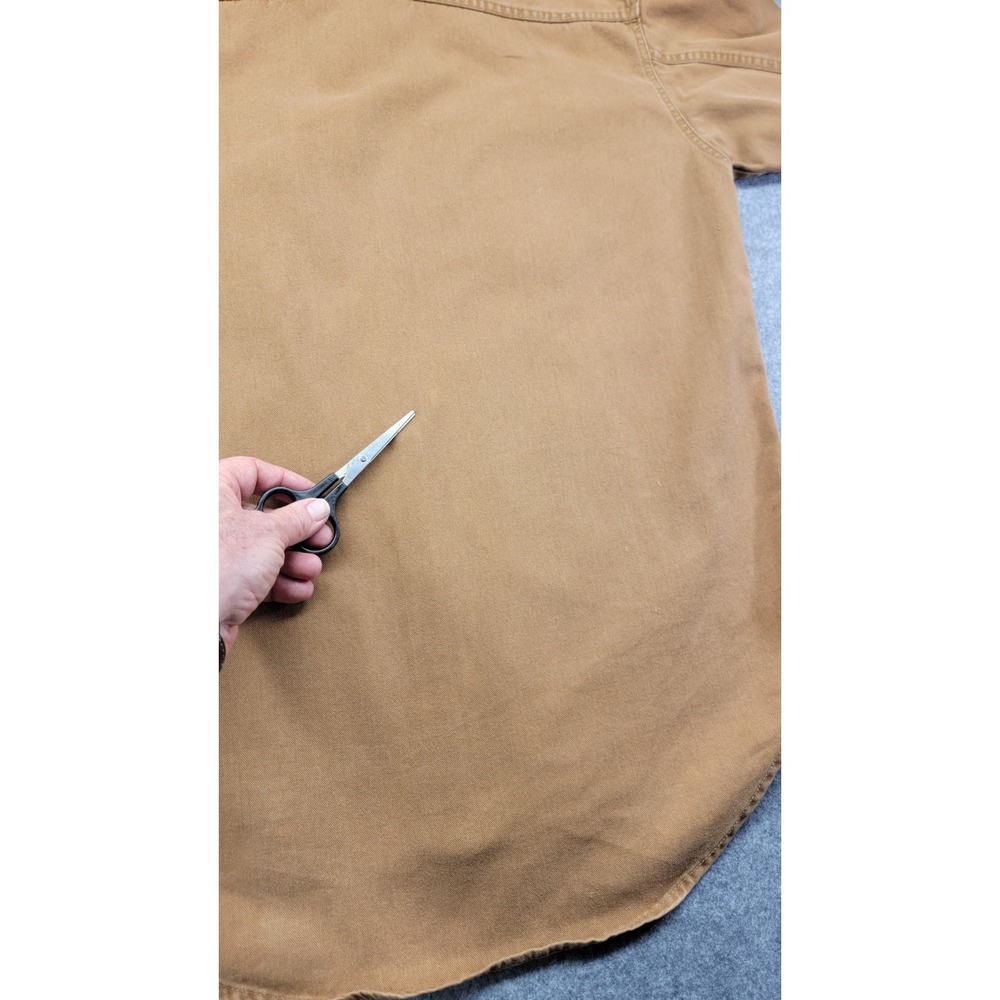 Vintage 90s Levi's Men's Red Tab Duck Canvas Long Sleeve Work Shirt Brown Medium - Picture 9 of 16
